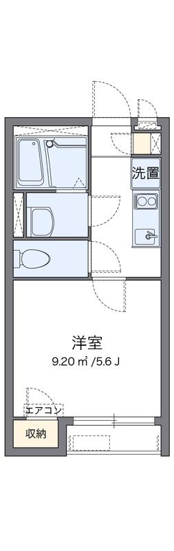 クレイノ市谷台町(1K/1階)の間取り写真