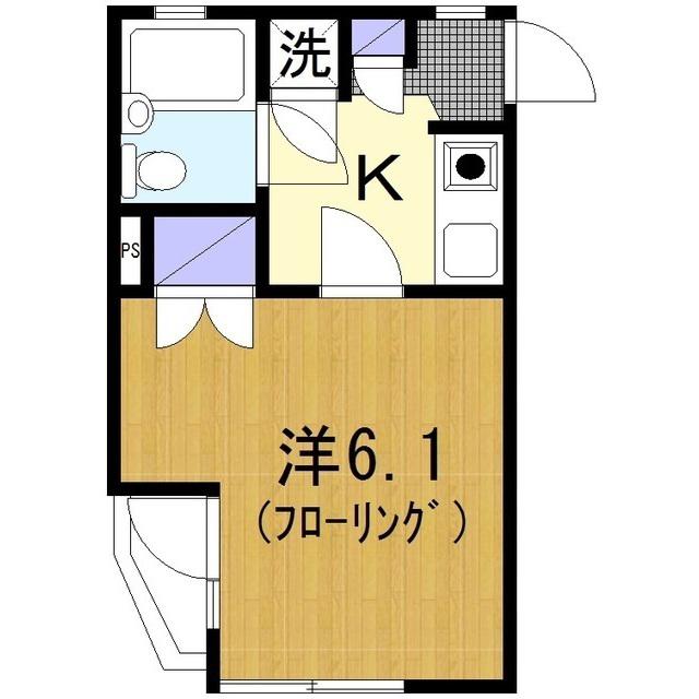 メゾン宝(1K/2階)の間取り写真