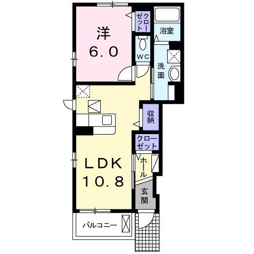 モンテ グランデ II(1LDK/1階)の間取り写真