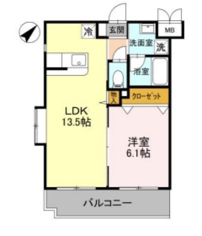 リラッサーレII 101(1LDK/1階)の間取り写真