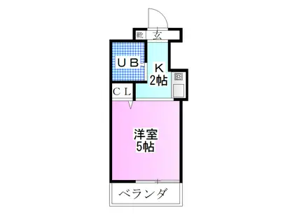 R FIELDS GYOTOKU(ワンルーム/3階)の間取り写真