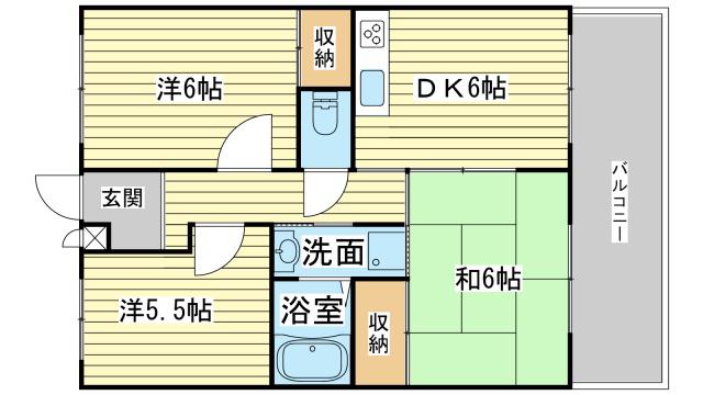 蒲田ハイツ(3DK/2階)の間取り写真