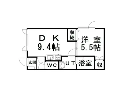 ウェルカムサトウ2(1DK/1階)の間取り写真