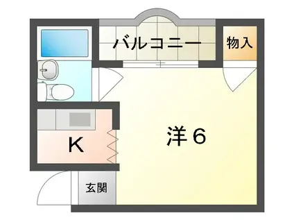 ロータリーマンション藤田町(1K/3階)の間取り写真