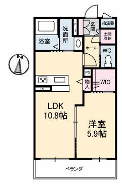 アンソレイユ グランデ(1LDK/2階)の間取り写真