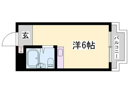 ソルテリアユタカ(ワンルーム/3階)の間取り写真