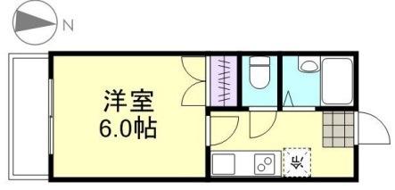 プリード倉敷(1K/5階)の間取り写真