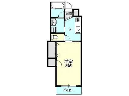 グランシャンブル(1K/3階)の間取り写真