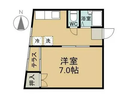 エミリービル(1K/2階)の間取り写真