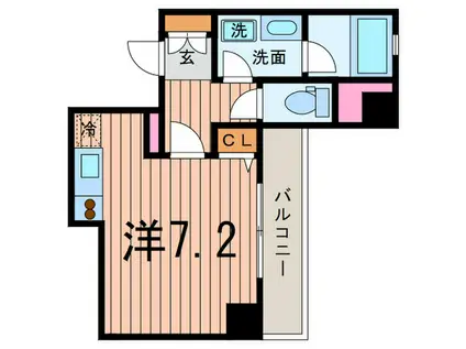 クリオ戸越銀座弐番館(ワンルーム/13階)の間取り写真