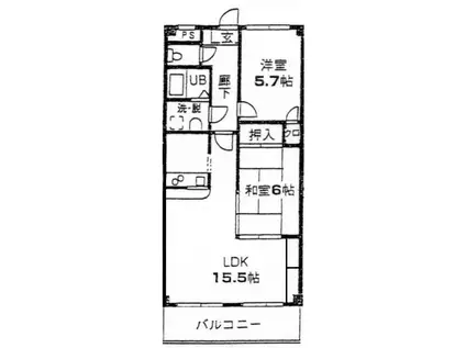 ソルデンテ21(2LDK/1階)の間取り写真