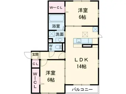 東京メトロ東西線 南行徳駅 徒歩3分 3階建 築8年(2LDK/3階)の間取り写真