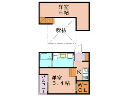 CINQ ETOILES YOSHIZUKAサンクエトワールヨシヅカ(ワンルーム/2階)の間取り写真