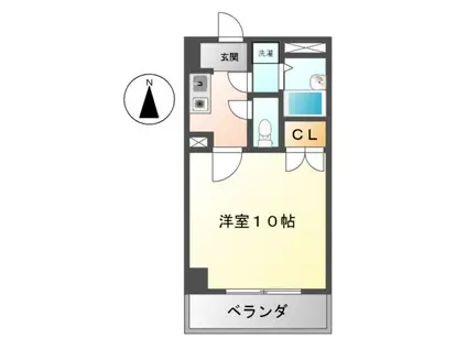 リアライズ新栄II 北棟(1K/2階)の間取り写真