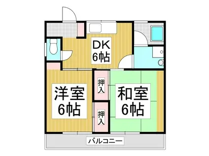 南街ハイツ(2DK/2階)の間取り写真