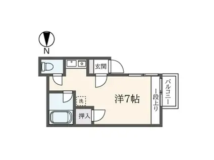 マイライフ横浜(ワンルーム/1階)の間取り写真