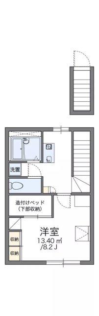 レオパレスヴィラアンソレイユ(1K/2階)の間取り写真