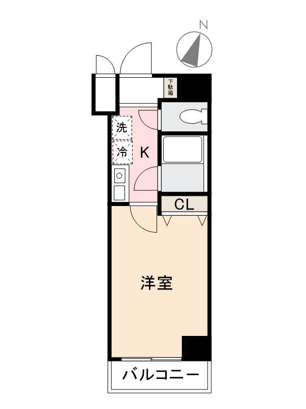 マリオン屋島東(1K/10階)の間取り写真