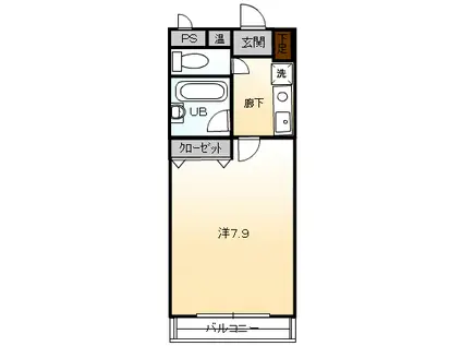 パサージュ横川(1K/1階)の間取り写真