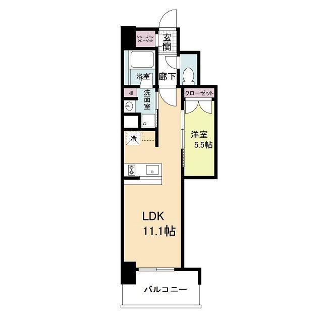 リビオメゾン新大阪(1LDK/5階)の間取り写真