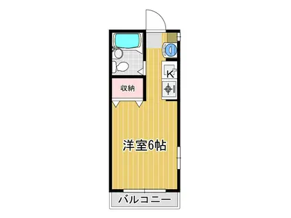 モンパレス小山第一7号館(1K/2階)の間取り写真