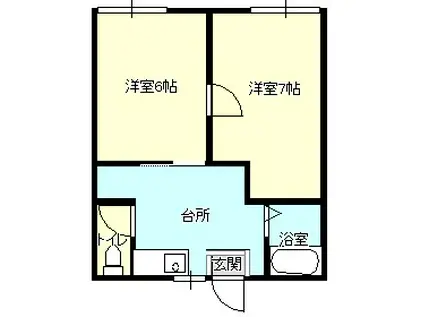 N・LIEN(2DK/2階)の間取り写真