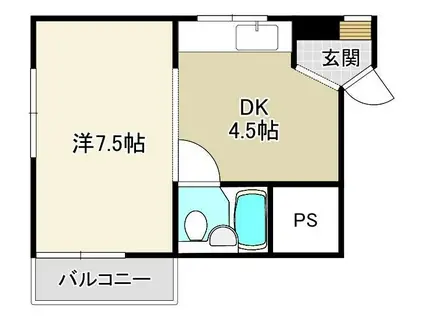 RENO-MINAMISAKO(1DK/2階)の間取り写真