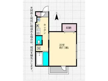 西保木間大平(1K/2階)の間取り写真