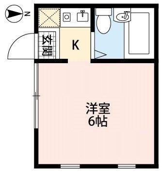 コーポシャトレ(ワンルーム/1階)の間取り写真