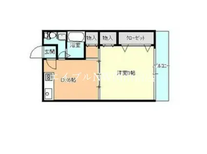 クライン・ガルテン中山下(1DK/6階)の間取り写真