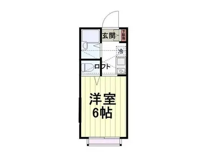 からぷーや国立(1K/2階)の間取り写真