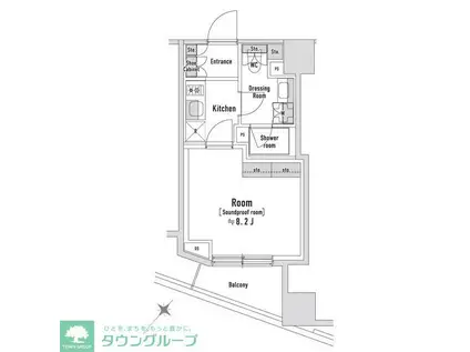 TRACK八丁堀(1K/6階)の間取り写真