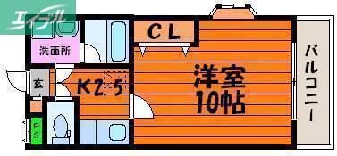 東古松S-1ビル(1K/1階)の間取り写真