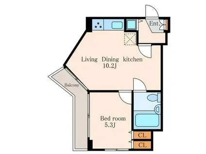 インペリアル六本木1号館(1LDK/4階)の間取り写真