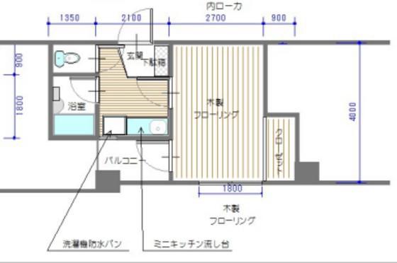 メゾン小町(1K/3階)の間取り写真