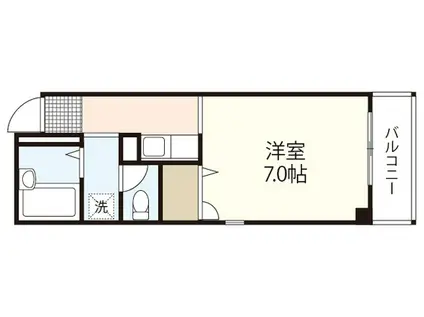 フォンテーヌ勝間(ワンルーム/4階)の間取り写真