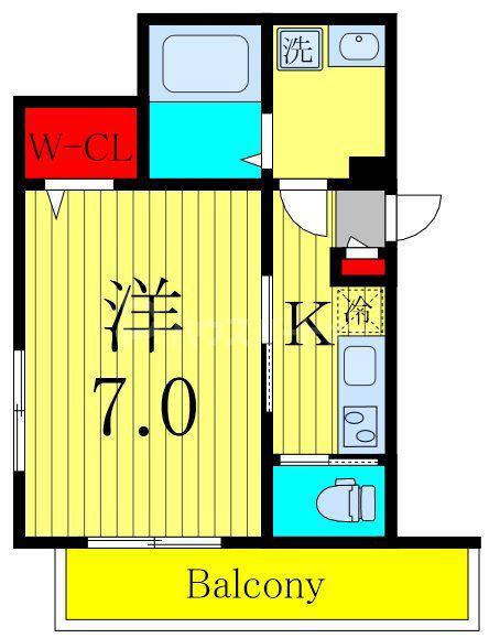 GRAN COCOON(1K/3階)の間取り写真