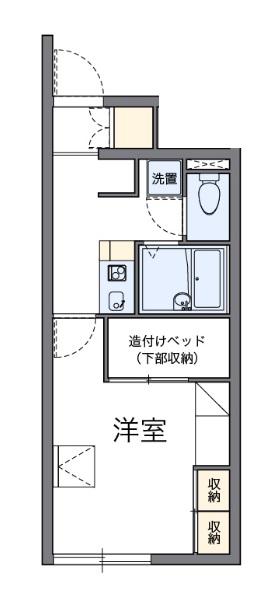 レオパレス純III(1K/1階)の間取り写真
