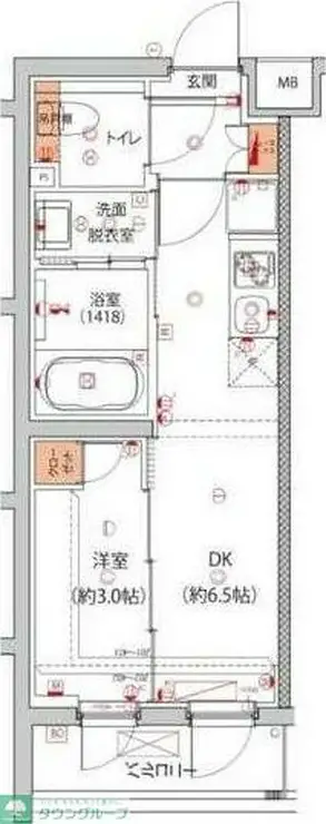 ハーモニーレジデンス中野本町パークサイド 3階階 間取り