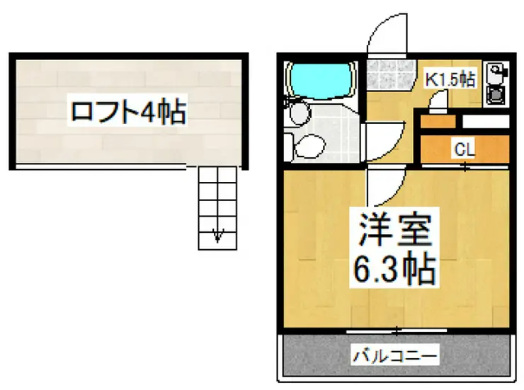 アートパレス川越NO.2 2階階 間取り