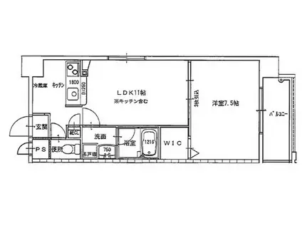 サウスイン西市(1LDK/5階)の間取り写真