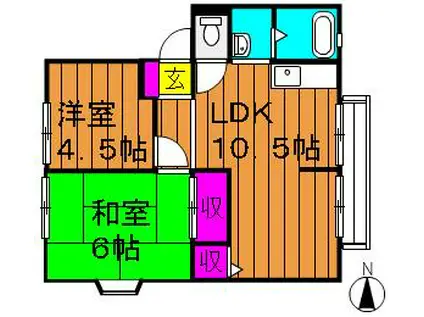 エポック広江(2LDK/2階)の間取り写真