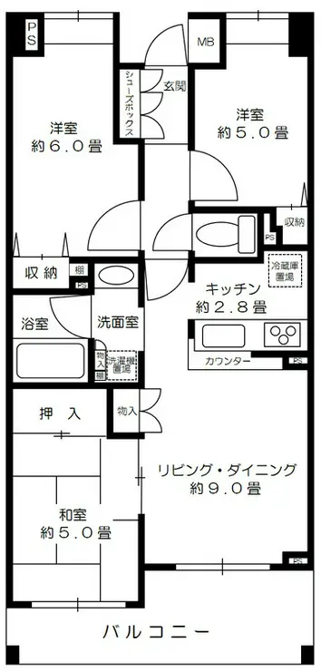 サクセス西高島平 2階階 間取り