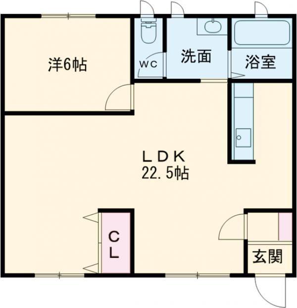 ガーデンASANO(1LDK/1階)の間取り写真