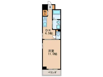 J-レジデンス栄II(1DK/6階)の間取り写真