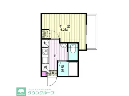 アネックスガーデン馬橋(1K/3階)の間取り写真