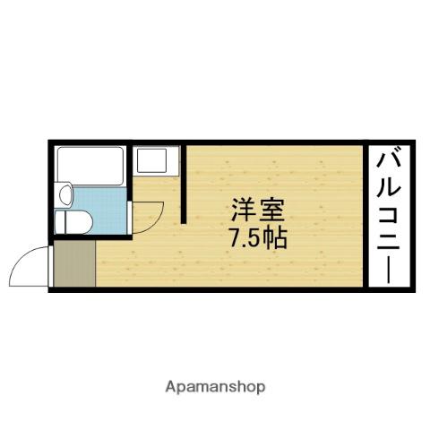 双福マンション(ワンルーム/5階)の間取り写真