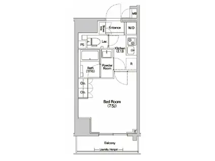 HALUWA芝公園 ハルーワ芝公園(1K/5階)の間取り写真