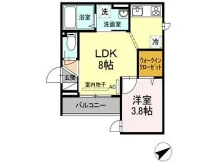 NOAH(1LDK/1階)の間取り写真