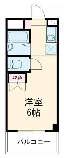 パルメゾン西脇(ワンルーム/1階)の間取り写真
